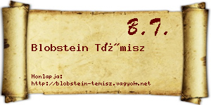 Blobstein Témisz névjegykártya